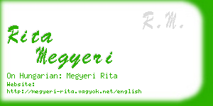 rita megyeri business card